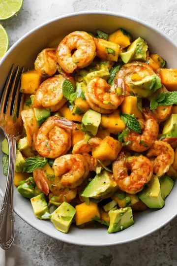 Salade de Crevettes à la Mangue et à l'Avocat